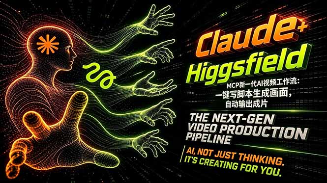 Claude+Higgsfield MCP新一代AI视频工作流：一键写脚本生成画面，自动输出成片-淘金社:轻创终点站