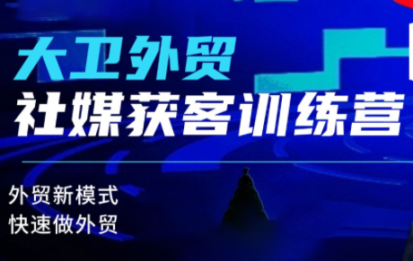 大卫老师·外贸社媒获客独家训练营(更新4月)-淘金社:轻创终点站