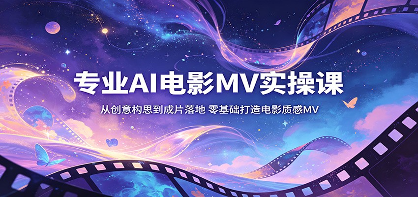 专业AI电影MV实操课：从创意构思到成片落地，零基础打造电影质感MV-淘金社:轻创终点站