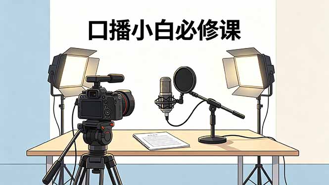 口播小白必修课：录像收音灯光设备+脚本撰写，搭专业级录制场景-淘金社:轻创终点站