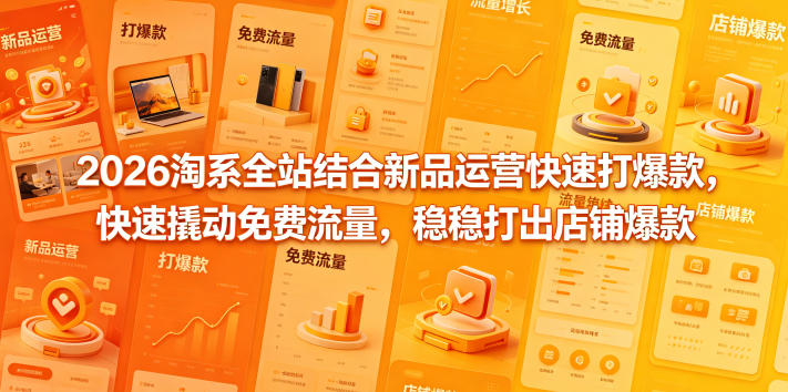 2026淘系全站结合新品运营快速打爆款，快速撬动免费流量，稳稳打出店铺爆款(更新5月12日)-淘金社:轻创终点站