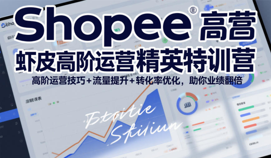 Shopee虾皮高阶运营精英特训营,高阶运营技巧+流量提升+转化率优化,助你业绩翻倍(更新26年5月)-淘金社:轻创终点站