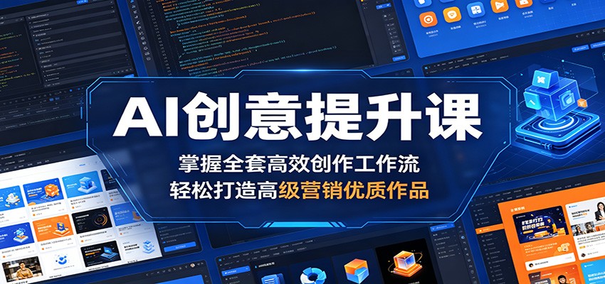AI创意提升课：掌握全套高效创作工作流，轻松打造高级营销优质作品-淘金社:轻创终点站