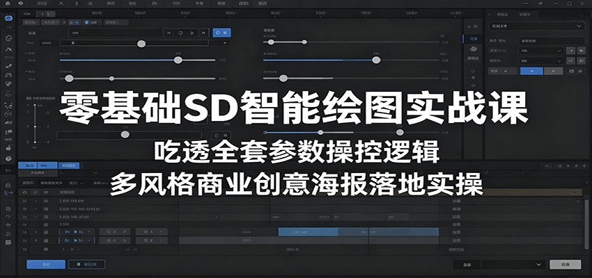 零基础SD智能绘图实战课：吃透全套参数操控逻辑，多风格商业创意海报落地实操-淘金社:轻创终点站