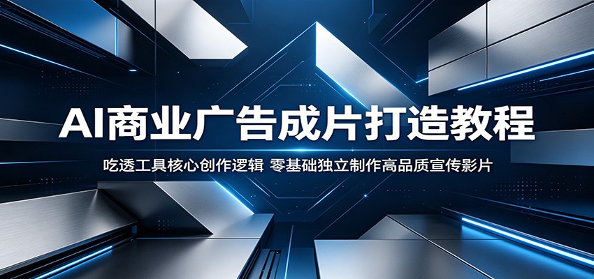 AI商业广告成片打造教程：吃透工具核心创作逻辑，零基础独立制作高品质宣传影片-淘金社:轻创终点站