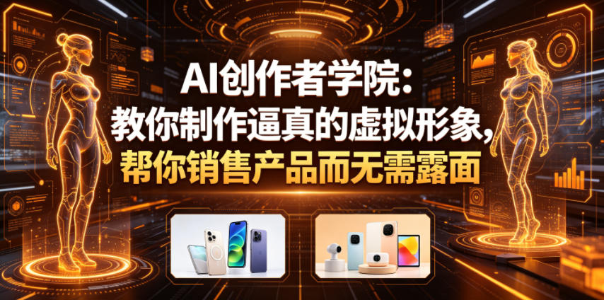 AI创作者学院:教你制作逼真的虚拟形象,帮你销售产品而无需露面【原创双语字幕】-淘金社:轻创终点站