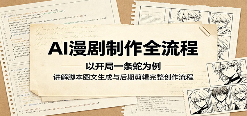 AI漫剧制作全流程：以开局一条蛇为例，讲解脚本图文生成与后期剪辑完整创作流程-淘金社:轻创终点站