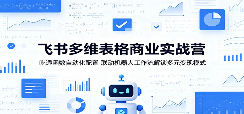 飞书多维表格商业实战营:吃透函数自动化配置,联动机器人工作流解锁多元变现模式-淘金社:轻创终点站
