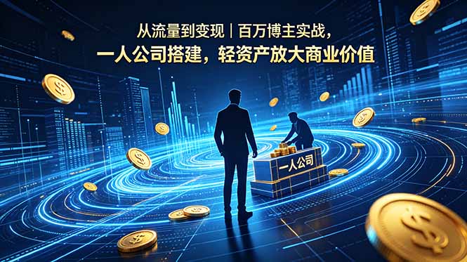 从流量到变现|百万博主实战,一人公司搭建,轻资产放大商业价值-淘金社:轻创终点站