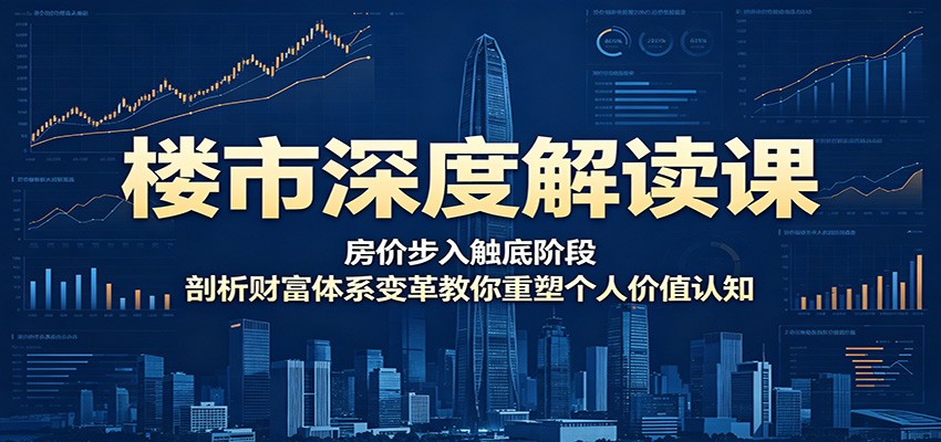 楼市深度解读课:房价步入触底阶段,剖析财富体系变革教你重塑个人价值认知-淘金社:轻创终点站