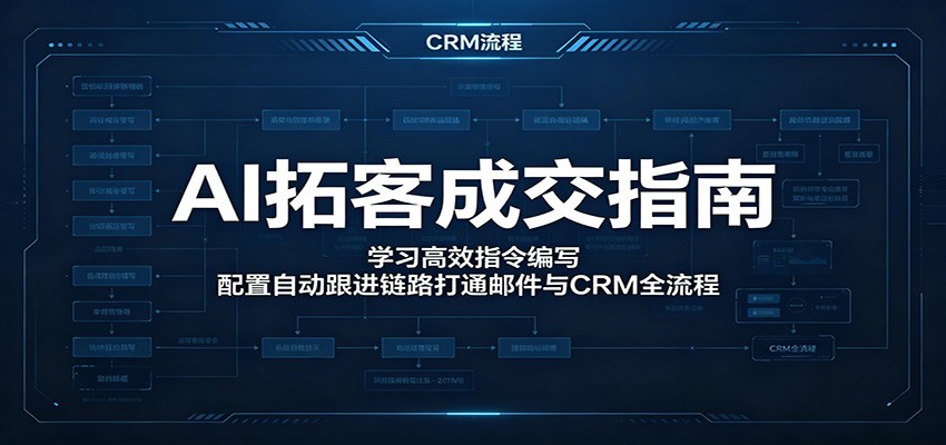 AI拓客成交指南：学习高效指令编写，配置自动跟进链路打通邮件与CRM全流程-淘金社:轻创终点站