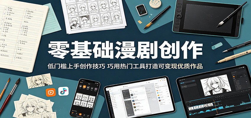 零基础漫剧创作：低门槛上手创作技巧，巧用热门工具打造可变现优质作品-淘金社:轻创终点站