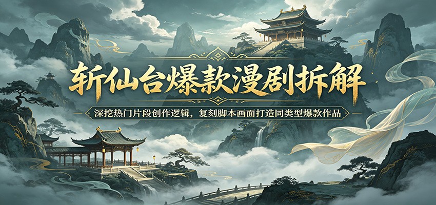 斩仙台爆款漫剧拆解：深挖热门片段创作逻辑，复刻脚本画面打造同类型爆款作品-淘金社:轻创终点站