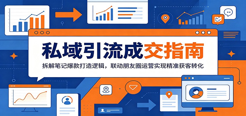 私域引流成交指南：拆解笔记爆款打造逻辑，联动朋友圈运营实现精准获客转化-淘金社:轻创终点站