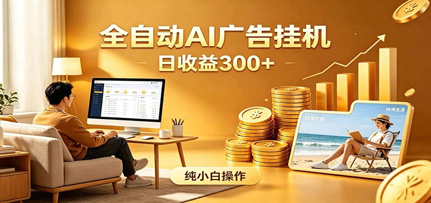 AI风口项目，全程解放双手，后台自动运行赚取收益，每天稳定收益300+-淘金社:轻创终点站