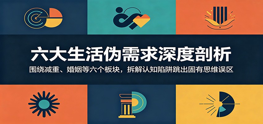 六大生活伪需求深度剖析：围绕减重、婚姻等六个板块，拆解认知陷阱跳出固有思维误区-淘金社:轻创终点站