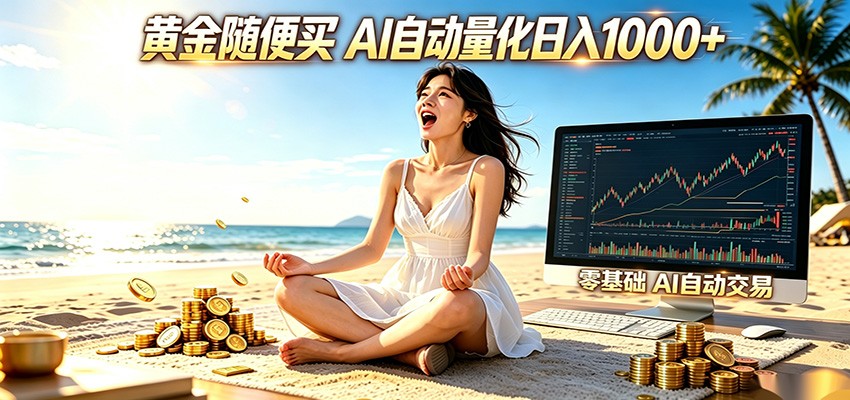 黄金随便买？AI自动外汇量化交易 在家当皇帝 日入1000+-淘金社:轻创终点站