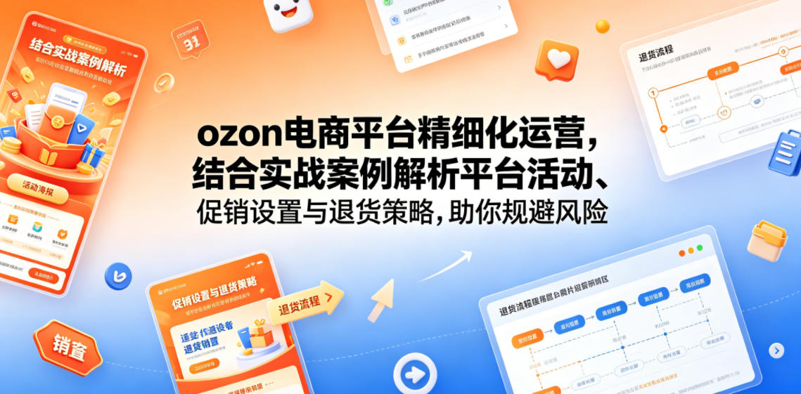ozon电商平台精细化运营,结合实战案例解析平台活动、促销设置与退货策略,助你规避风险、提升销量-淘金社:轻创终点站