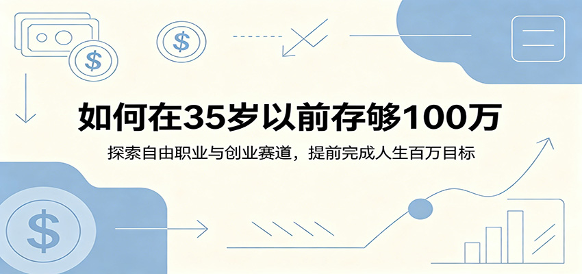 如何在35岁以前存够100万：探索自由职业与创业赛道，提前完成人生百万目标-淘金社:轻创终点站