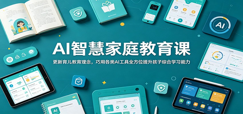 AI智慧家庭教育课：更新育儿教育理念，巧用各类AI工具全方位提升孩子综合学习能力-淘金社:轻创终点站