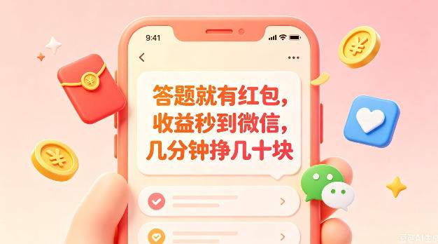 答题就有红包,收益秒到微信,几分钟挣几十块,学生党上班族宝妈都可以玩【揭秘】-淘金社:轻创终点站