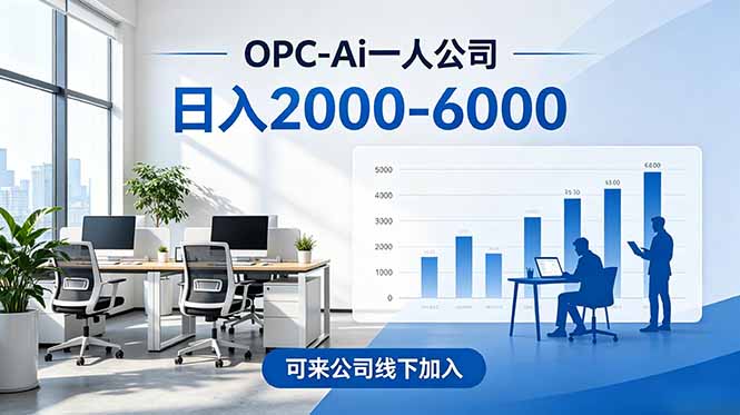 2026创业新风口—OPC一人公司模式震撼首发！日收益2000-6000+，项目绿色长久，安全稳健，合...-淘金社:轻创终点站