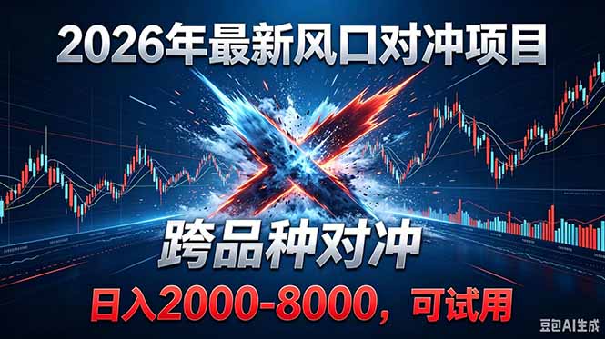 2026创业新风口！最新对冲！跨品种对冲！日收益2000-6000+-淘金社:轻创终点站