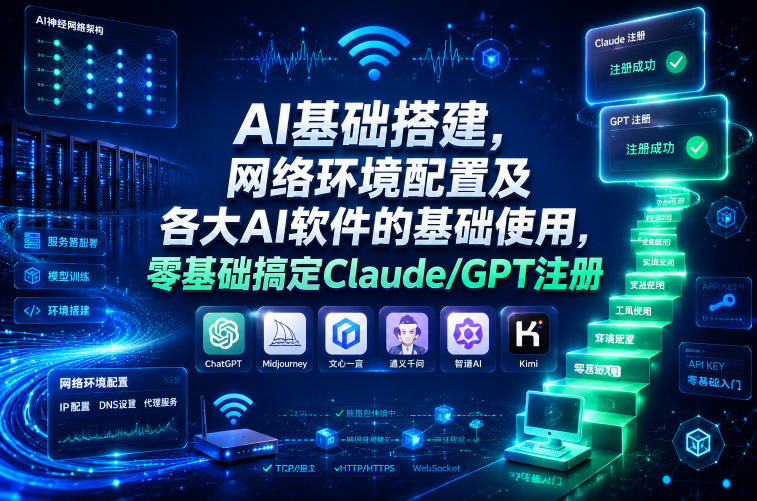 AI基础搭建,网络环境配置及各大AI软件的基础使用,零基础搞定Claude/GPT注册-淘金社:轻创终点站
