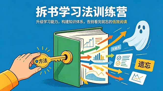 拆书学习法训练营,升级学习能力,构建知识体系,,告别看完就忘的低效阅读-淘金社:轻创终点站
