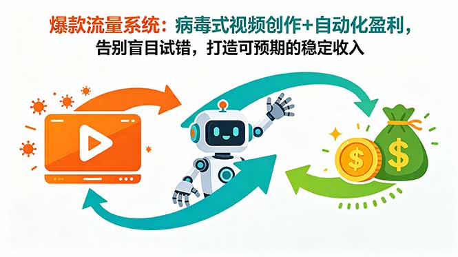 爆款流量系统:病毒式视频创作+自动化盈利,告别盲目试错,打造可预期的稳定收入-淘金社:轻创终点站