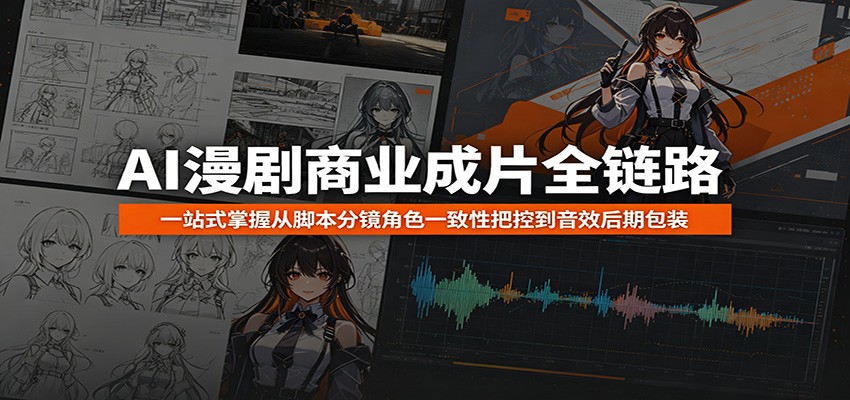 AI漫剧商业成片全链路:一站式掌握从脚本分镜角色一致性把控到音效后期包装-淘金社:轻创终点站