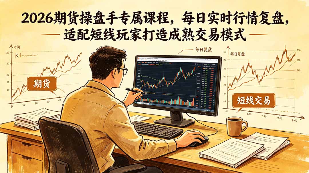 2026期货操盘手专属课程-更新6月,每日实时行情复盘,适配短线玩家打造成熟交易模式-淘金社:轻创终点站