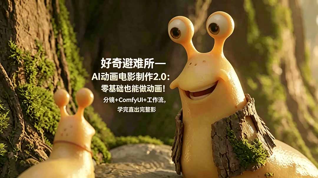 好奇避难所—AI动画电影制作2.0:零基础也能做动画!分镜+ComfyUI+工作流,学完直出完整影片-淘金社:轻创终点站
