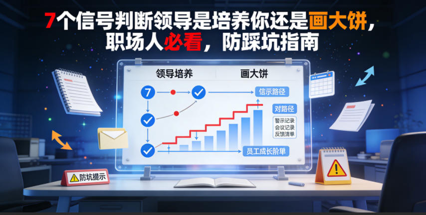 付费文章:7个信号判断领导是培养你还是画大饼,职场人必看,防踩坑指南-淘金社:轻创终点站