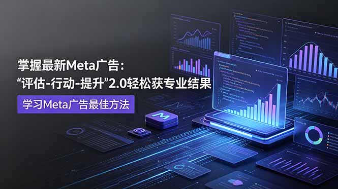 掌握最新的Meta广告,通过“评估-行动-提升”2.0版本轻松获得专业级结果。学习目前学习Meta广告的最佳方法-淘金社:轻创终点站