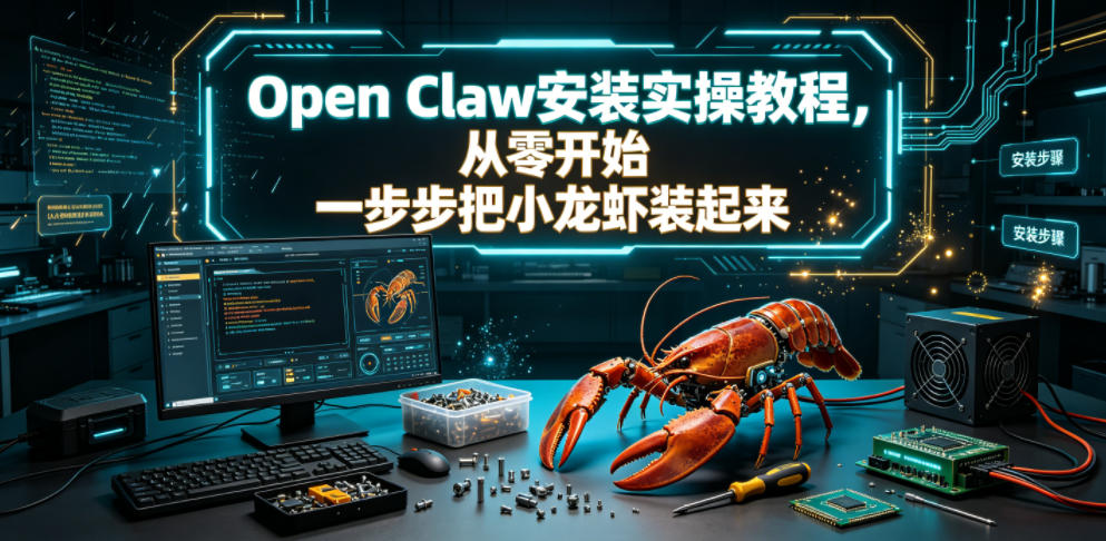 Open Claw安装实操教程，从零开始一步步一步步把小龙虾装起来-淘金社:轻创终点站