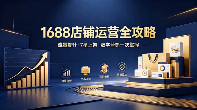 1688店铺没流量?产品上架不到7星?数字营销不会投?全套运营技能一次学(更新6月-淘金社:轻创终点站