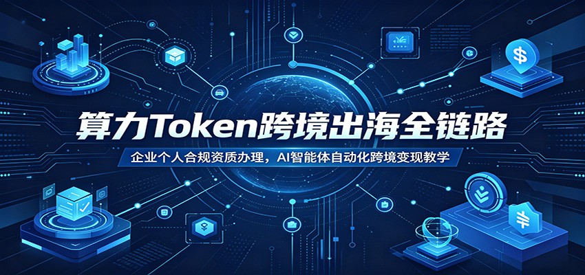 算力Token跨境出海全链路：企业个人合规资质办理，AI智能体自动化跨境变现教学-淘金社:轻创终点站