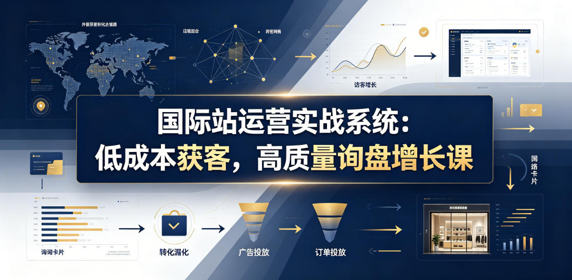 国际站运营实战系统：低成本获客，高质量询盘增长课(更新26年)-淘金社:轻创终点站