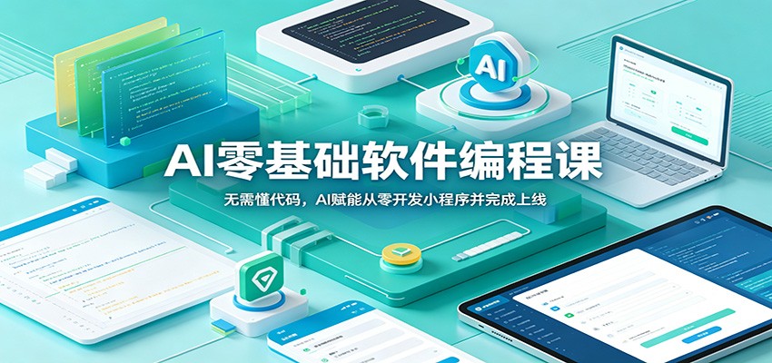 AI零基础软件编程课：无需懂代码，AI赋能从零开发小程序并完成上线-淘金社:轻创终点站