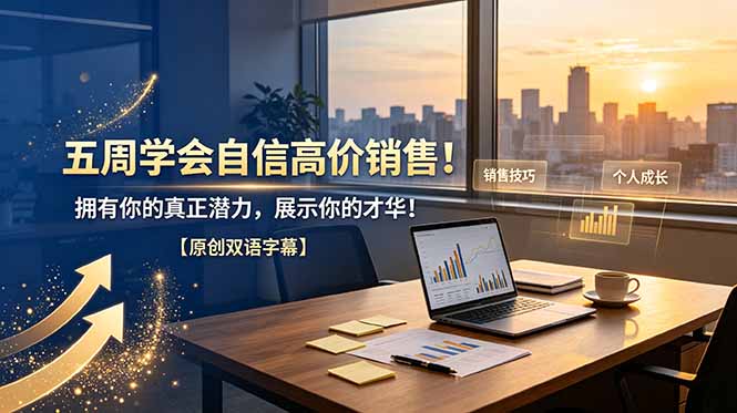 五周学会自信高价销售！拥有你的真正潜力，展示你的才华！【原创双语字幕】-淘金社:轻创终点站