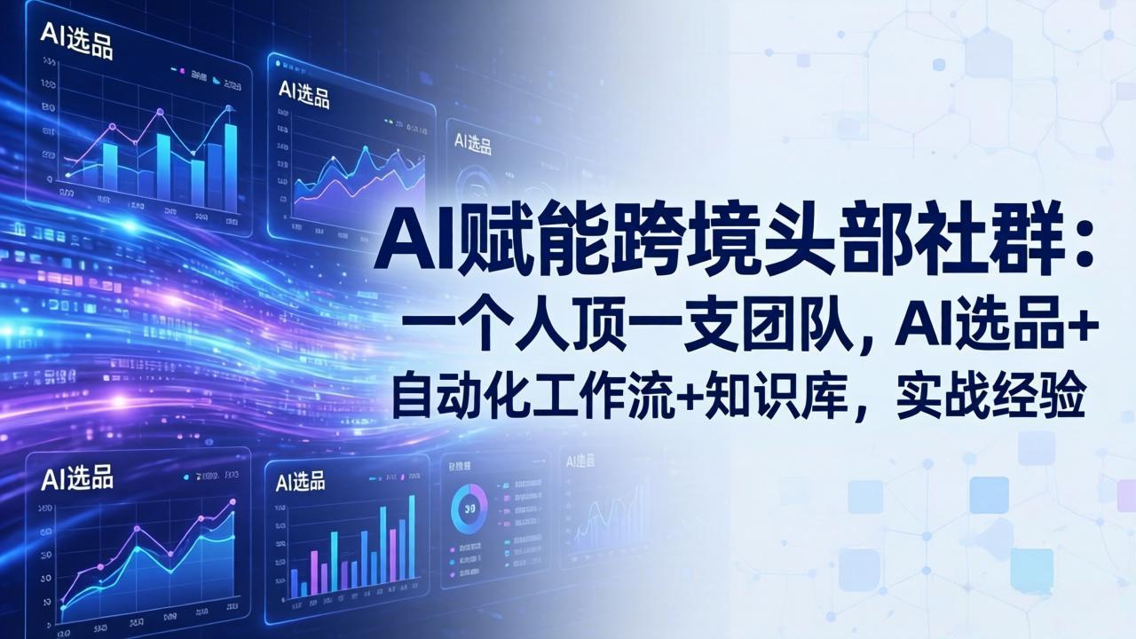 AI赋能跨境头部社群-更新6月：一个人顶一支团队，AI选品+自动化工作流+知识库，实战经验-淘金社:轻创终点站
