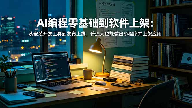AI编程零基础到软件上架：从安装开发工具到发布上线，普通人也能做出小程序并上架应用商店-淘金社:轻创终点站