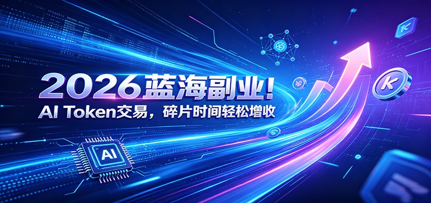 2026蓝海副业！AI Token交易，碎片时间轻松增收-淘金社:轻创终点站
