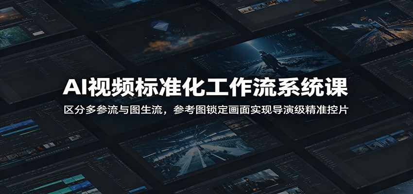 AI视频标准化工作流系统课：区分多参流与图生流，参考图锁定画面实现导演级精准控片-淘金社:轻创终点站