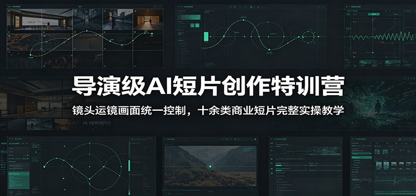导演级AI短片创作特训营：镜头运镜画面统一控制，十余类商业短片完整实操教学(更新)-淘金社:轻创终点站