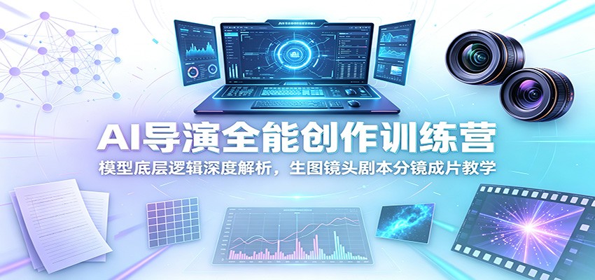 AI导演全能创作训练营：模型底层逻辑深度解析，生图镜头剧本分镜成片教学-淘金社:轻创终点站