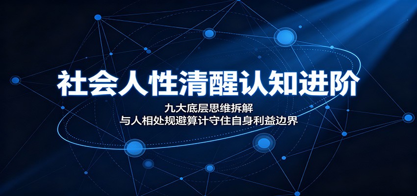 社会人性清醒认知进阶：九大底层思维拆解，与人相处规避算计守住自身利益边界-淘金社:轻创终点站