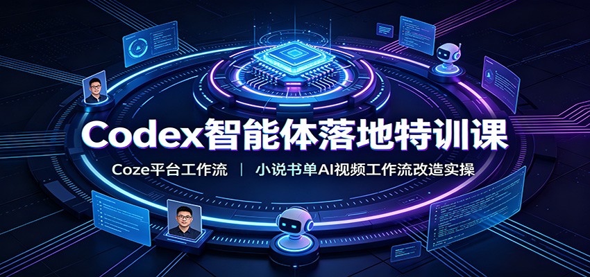Codex智能体落地特训课：Coze平台工作流，小说书单AI视频工作流改造实操-淘金社:轻创终点站