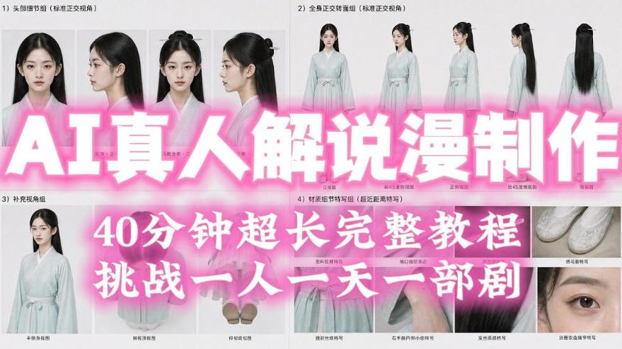 2026年AI真人解说漫剧自动批量化制作教程，40分钟超长完整，自动批量化制作，挑战一人一天一部剧！-淘金社:轻创终点站